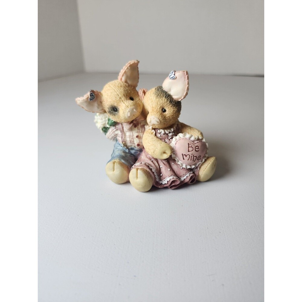 Vtg 1995 ENESCO This Little Piggy Figurine "Swill You be Mine" Love Resin Heart